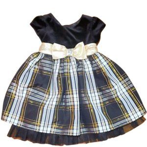 Youngland Velvet and Plaid Dress